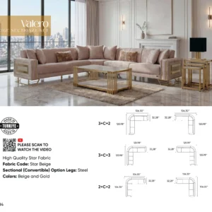 Valero Beige Sectional Set
