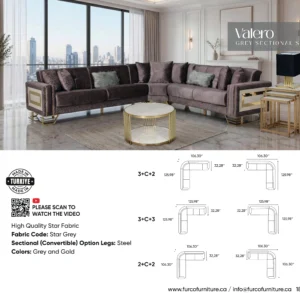 Valero Grey Sectional Set
