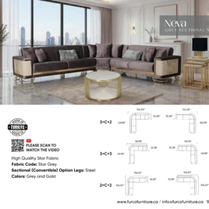 Neva Grey Sectional Set