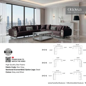 Ottowa Grey Sectional Set