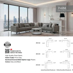 Twist Grey Sectional Set