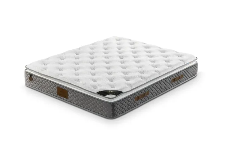 GOLD Box Spring Bed Grey - Image 4